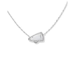 NEW KENDRA SCOTT women's cheer mother of pearl necklace in silver